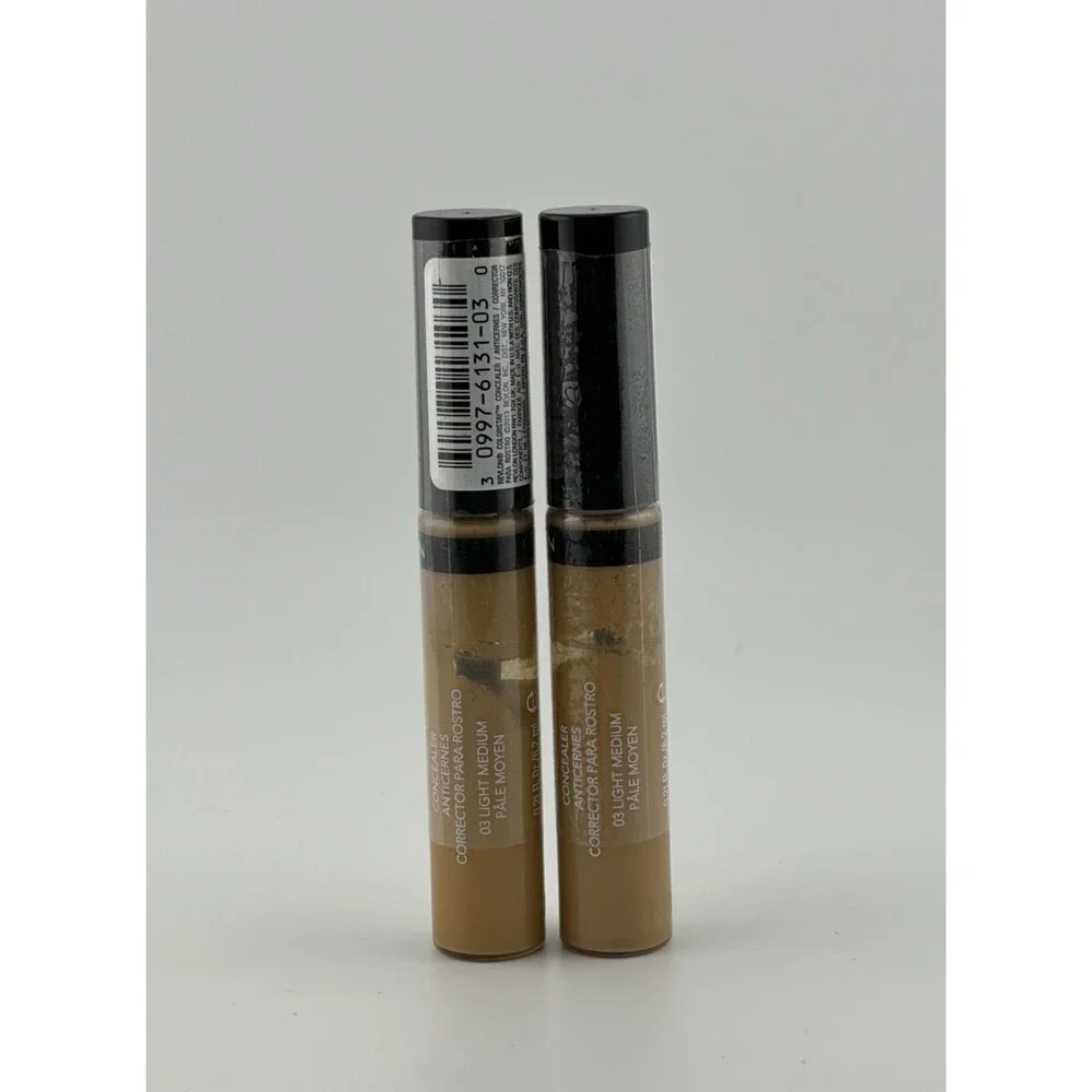 New Revlon ColorStay Full Coverage Concealer Makeup 03 Light Medium - Set of 2